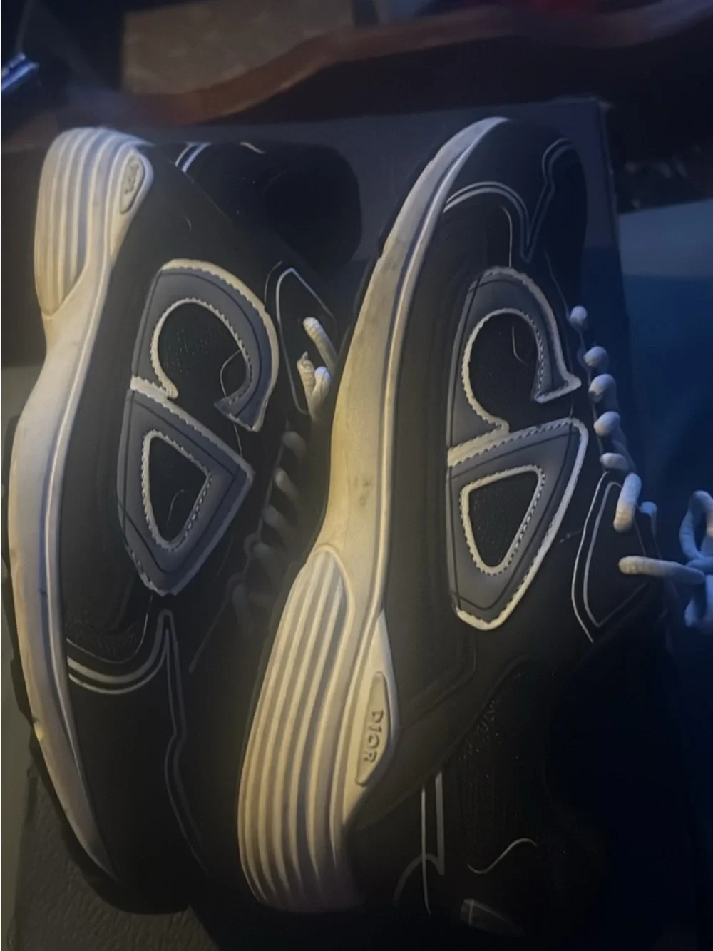 Dior B30 Men’s Black and White Runner Sneakers